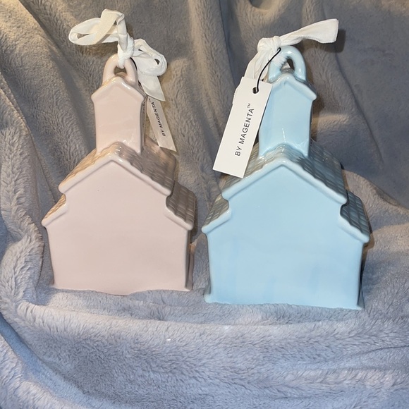 Rae Dunn Wedding Birdhouse Set “Bride/Groom Side” - Picture 3 of 6